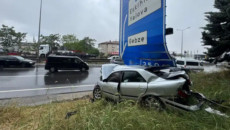 Trafik Levzasına Çarpmanın Şaşırtıcı Sonucu: Bir Yaralı