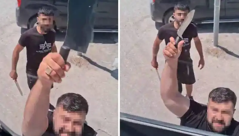 Yol Verme Tartışmasında Satırlı Dehşet: Aracına Satırla Saldırdı!